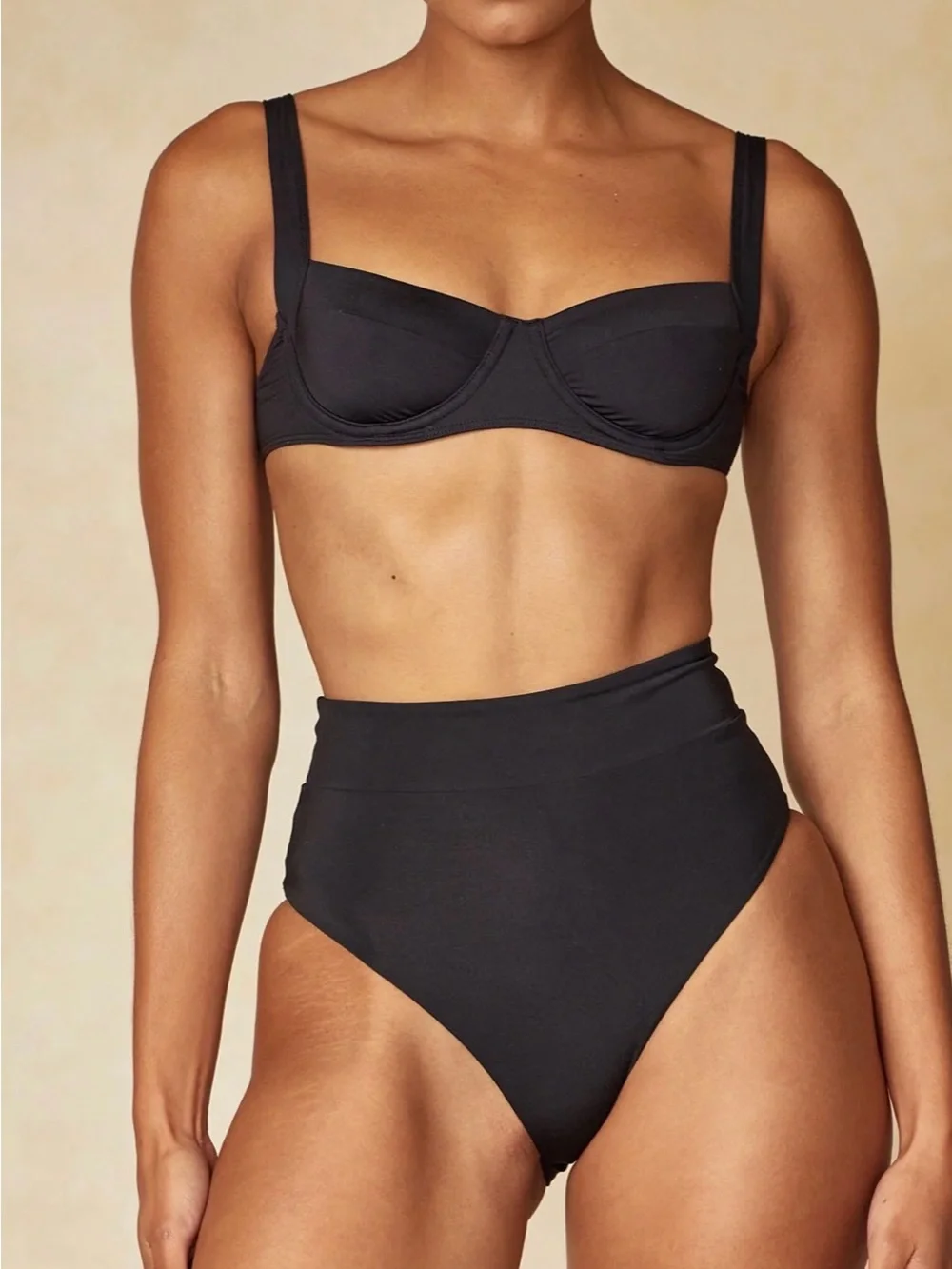 Monday Swimwear Black High-Waist Bikini Bottom